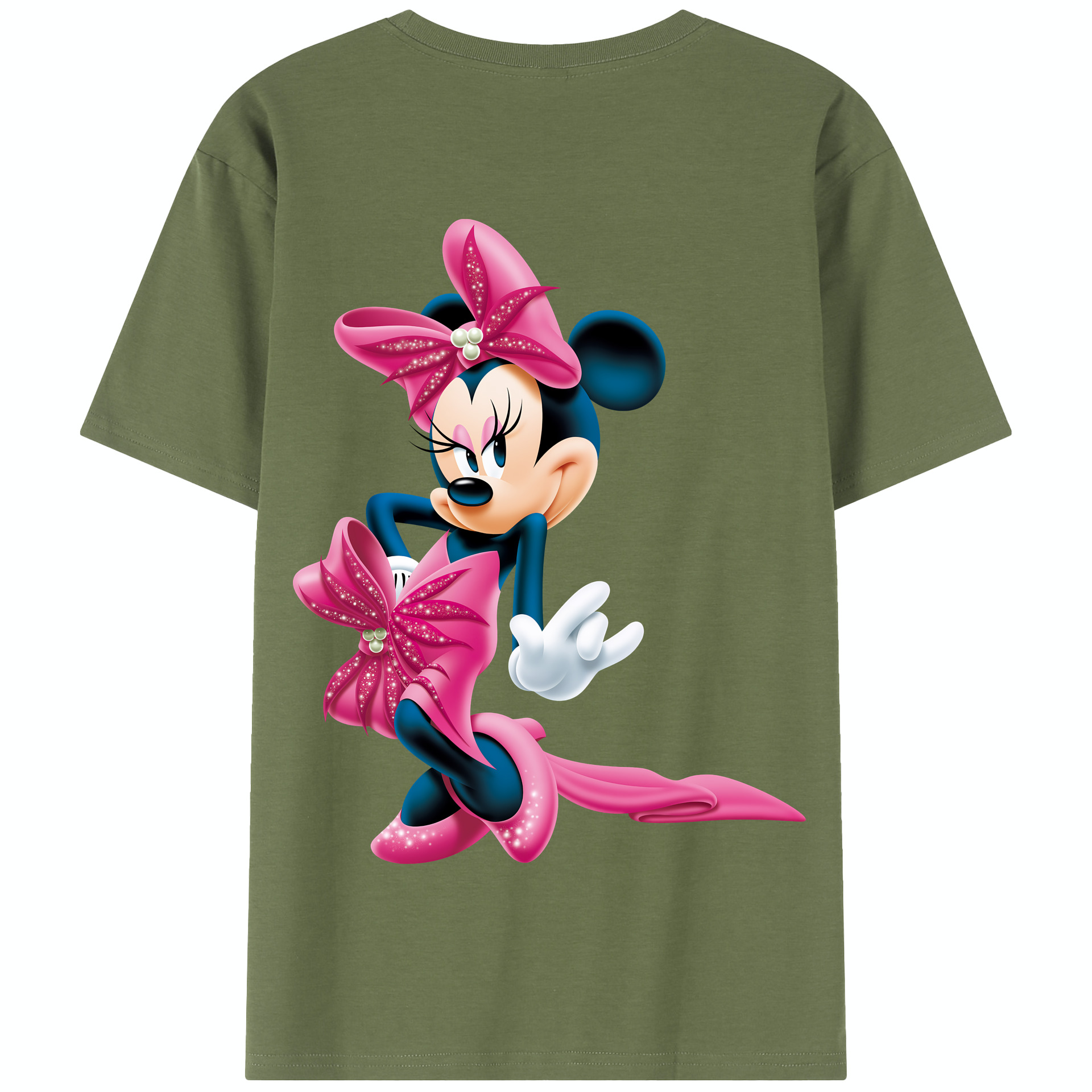 （画像用） ミッキーマウス Mickey Mouse 綿100％半袖Tシャツ（背面プリント）